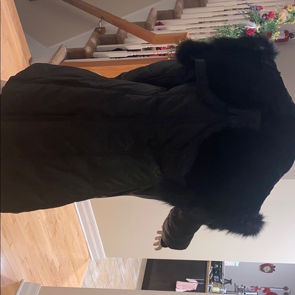 Black Sly & Co real leather & fur winter jacket size XS/S - Picture 4 of 16